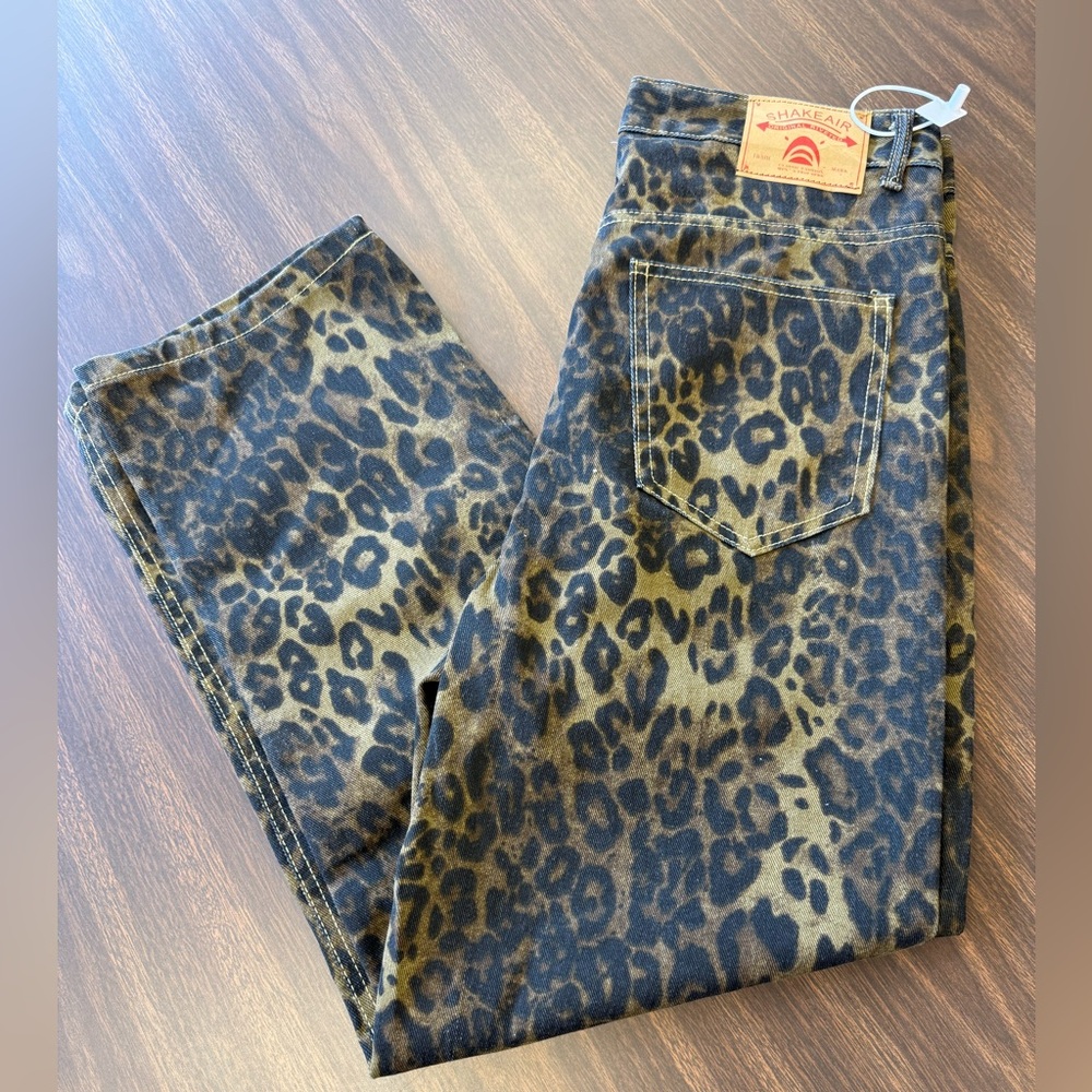 Leopard Print Jeans - Picture 2 of 3